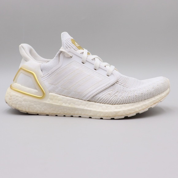 adidas Shoes - adidas Ultraboost 20 Womens Size 6.5 US White Metallic Gold Running Shoes FV8351